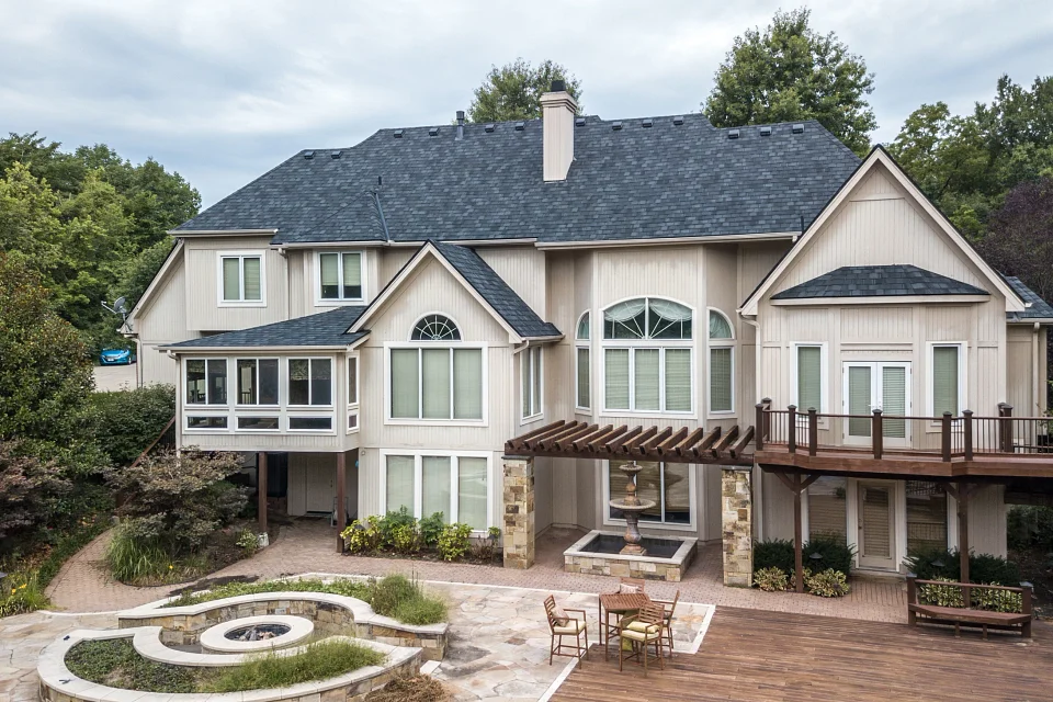 Residential Home with Belmont Shingles in Black Granite