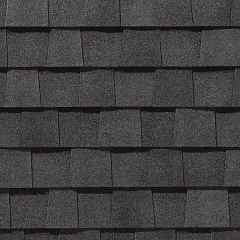 Landmark® shingles in Moire Black
