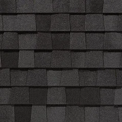 Landmark® PRO shingles in Max Def Moire Black